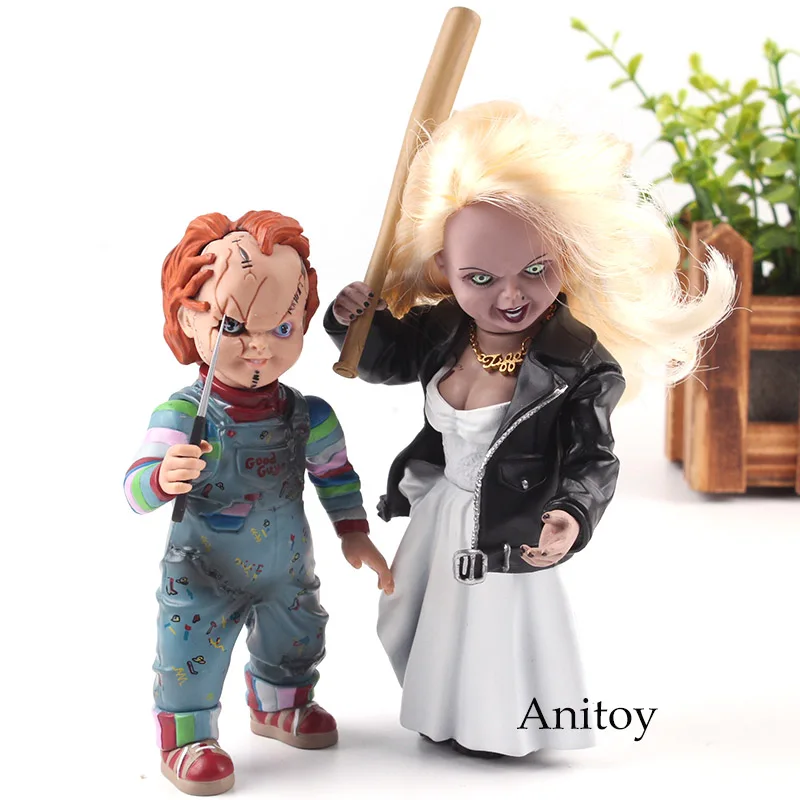 

Bride of Chucky Tiffany & Chucky Doll Figure Action PVC Horror Movie Figures Collection Model Toys