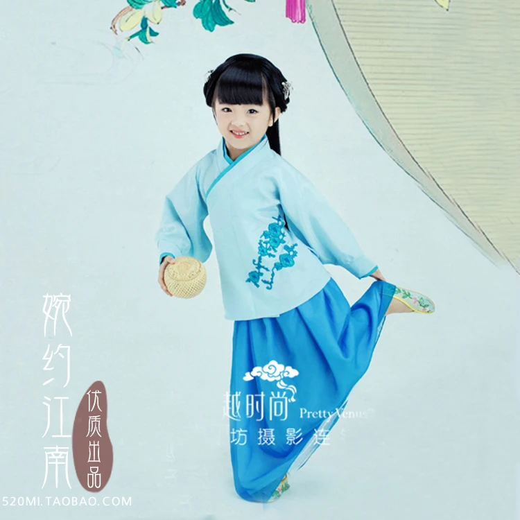 Gui Чжи Сян (сочетание ароматов риса и орехов маленькая принцесса традиционный Hanfu синий костюм Хана Соло из Звездных Войн для конкурсов