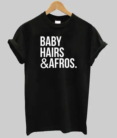 Детская футболка с надписью HAIRS & AFROS повседневные хлопковые хипстерские Забавные