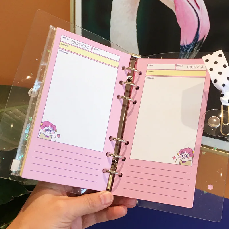 Корейский ins A6 Kawaii 6 отверстий планировщик наполнитель бумага s для Filofax офиса школы спираль тетрадь наполнитель бумага Биндер внутренние страницы