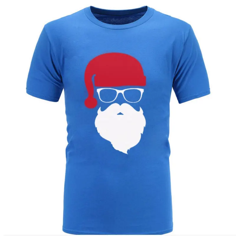 Новая модная футболка Мужская/Женская рождественская Праздничная хлопковая Повседневная футболка с короткими рукавами Дед Мороз Санта мужские футболки
