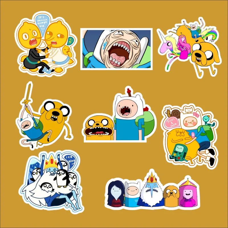 

8pcs/lot Adventure time styla B Notebook refrigerator skateboard trolley case decals backpack Tables waterproof car sticker