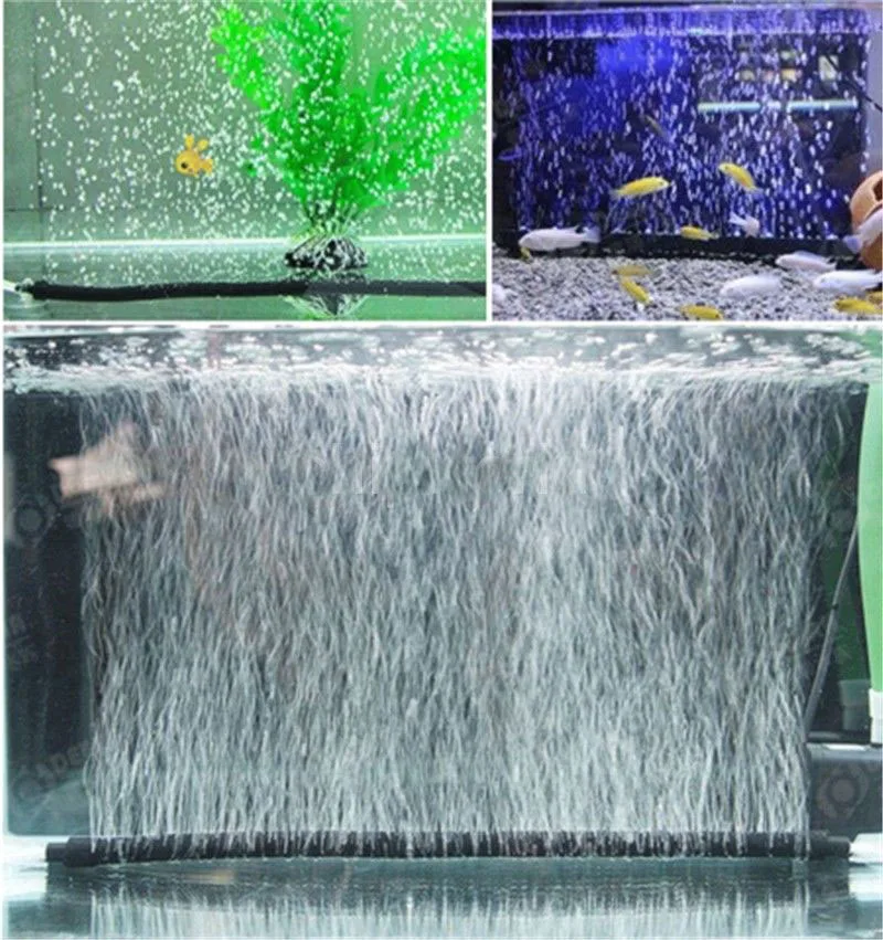1pc Soft Aquarium Air Pump Bubble Strip Rubber 120cm Air Curtain Bubble Wall Diffuser Aerator Aquarium