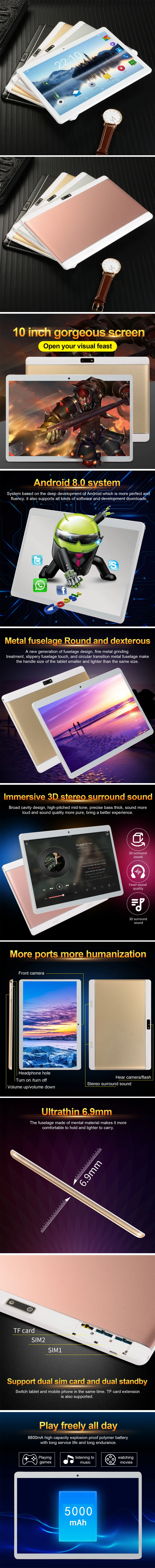 cheap 2020 new 10 inch android 8 0 tablet octa core ram 6gb rom 16gb 64gb 4g dual sim card phone 4g call wifi tablets pc tablet offers the best android tablets 2020