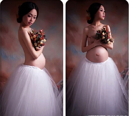 

White Lace Royal Maternity White Dress Pregnant Photography Props woman Pregnancy maternity photo shooting long dress