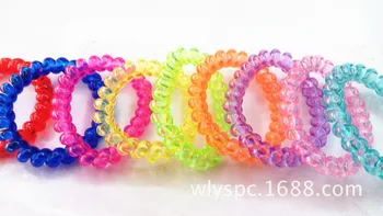 

20sets 100pcs/set Telephone Wire Cord Elastic Head Tie Rope set