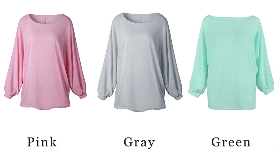Gladiolus 2019 Spring Autumn Sweater Women O-Neck Batwing Sleeve Loose Fashion Knitted Pullover Jumper Women Sweater Ladies Tops (18)