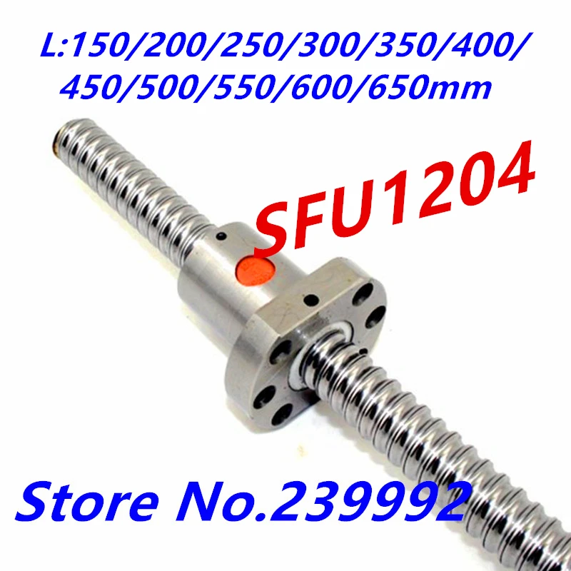 Без обработки концом SFU1204 150 200 250 300 350 400 450 500 550 600 мм холодный роликовый шариковый