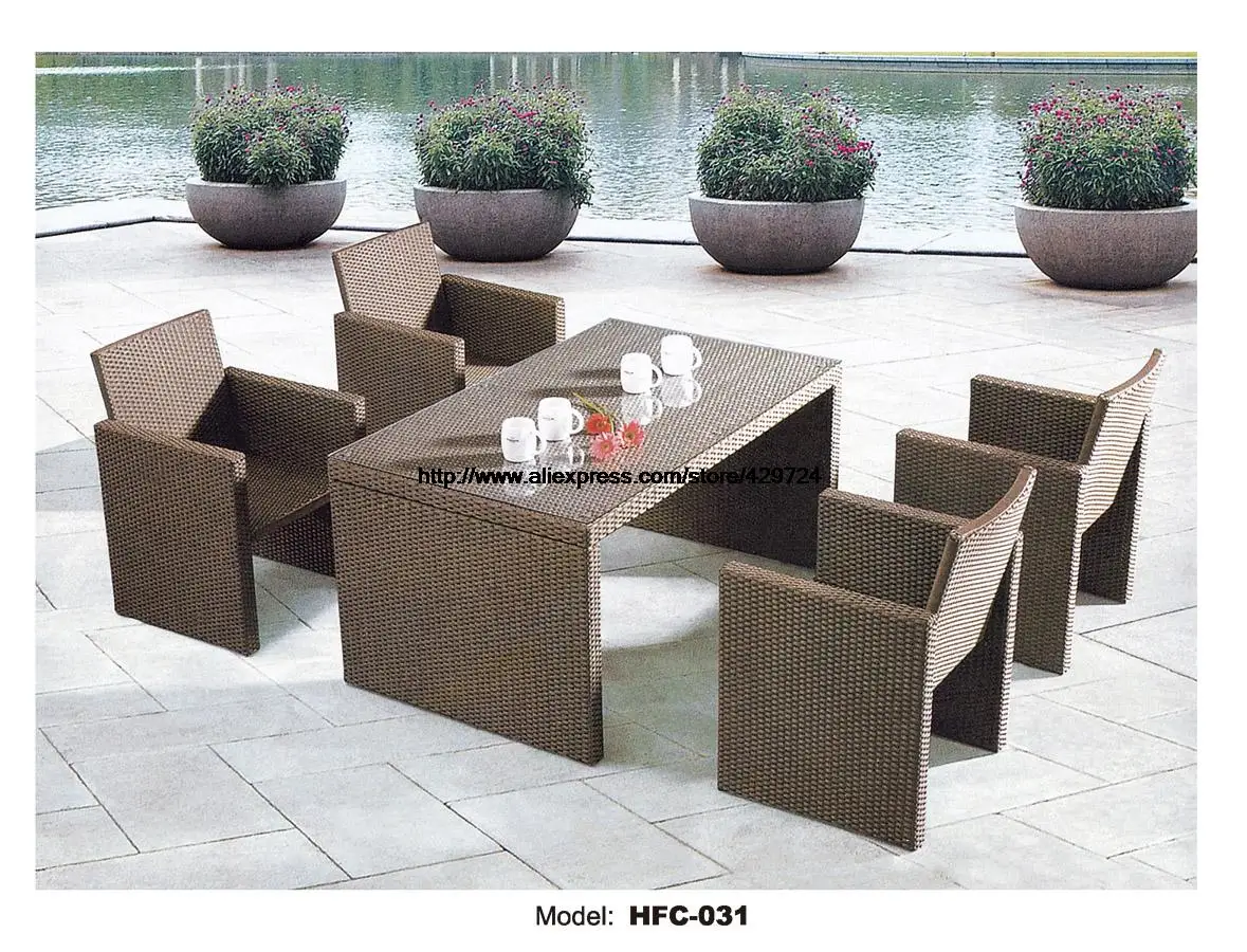 Small Garden Table Chair Set 130CM Table 4 Chairs Rattan Balcony Patio Garden Chair Set Holiday Furniture Factory Low Price Small Garden Table Chair Set 130CM Table 4 Chairs Rattan Balcony Patio Garden Chair Set Holiday Furniture Factory Low Price