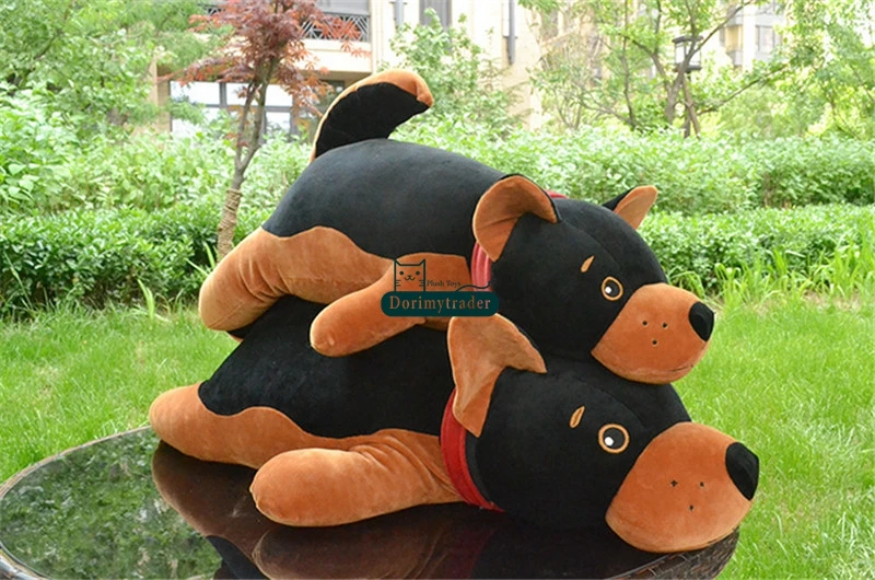  Dormytrader 90cm Big Simulated Animal Dog Plush Toys Soft Stuffed Giant Black Puppy Doll  Wolf Dog Pillow 35inches Gifts for Children DY61659 (3)
