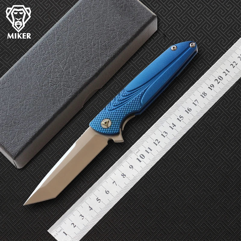Бесплатная доставка складной нож MIKER Flipper лезвие D2 рукоятка алюминиевый лист