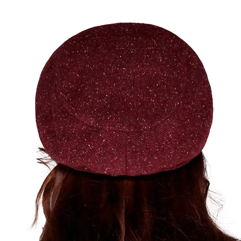 Женский фетровый берет FS винтажная фетровая шляпа на плоской подошве для осени и