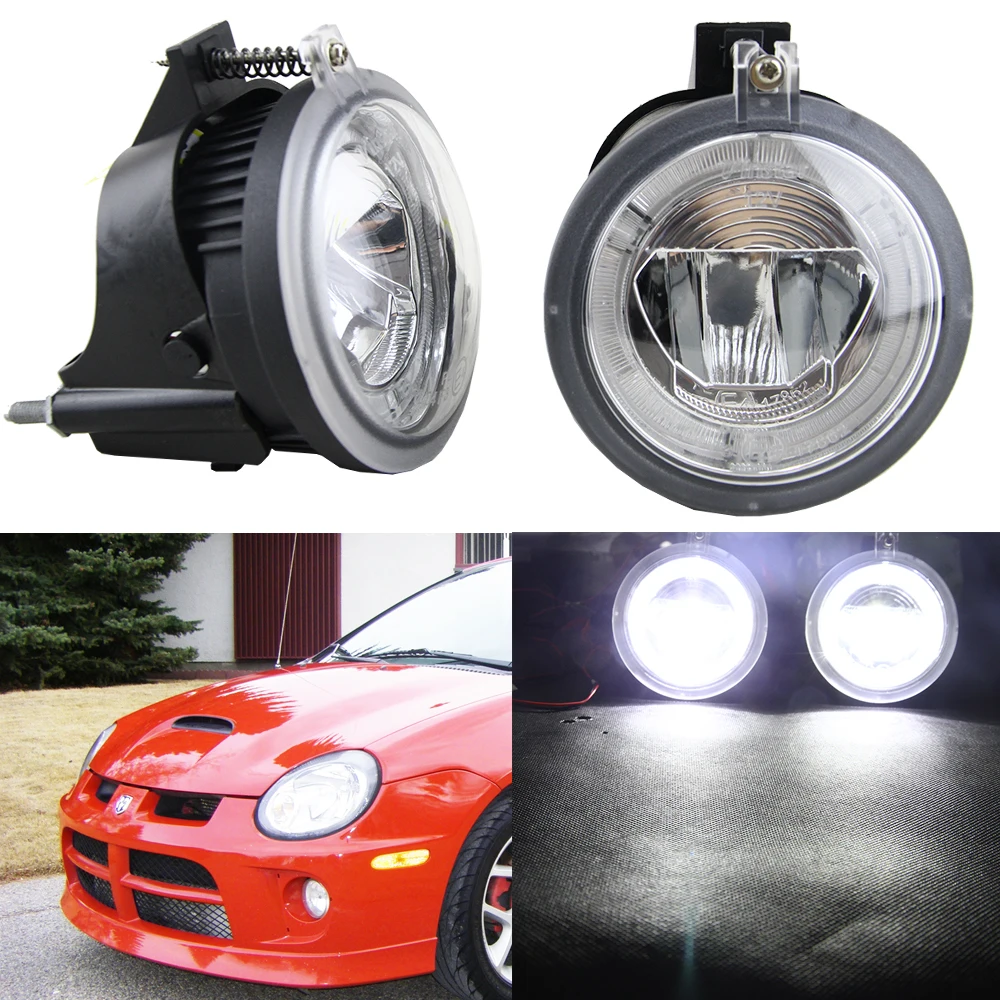 2pcs/pair 12V 24V Front Bumper LED daylight Fog Driving Lights for Dodge Neon 2003-2005 Waterproof Drl Daytime Running Light