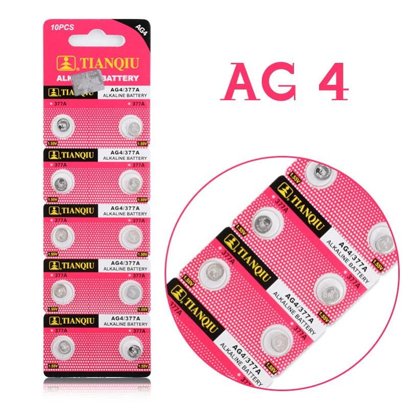 20 pcs AG4 LR626 377A 1.55V 377 Battery For Watch Button Cell Batteries New Brand Watch Accessories Alkaline Electronic Products
