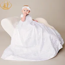 Nimble White Children Girl Dresses Lace Newborn Dress Baby Baptism Christening Gowns with Hairband цена Nimble White Children Girl Dresses Lace Newborn Dress Baby Baptism Christening Gowns with Hairband цены онлайн