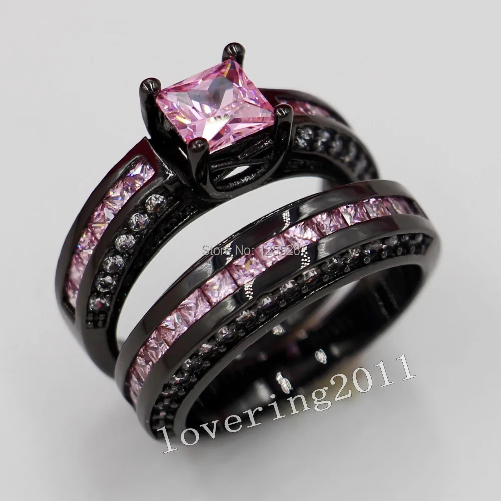 Noori 14k Black Gold 2 14ct Certified Pink Sapphire And Diamond Ring