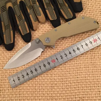 

BGT D2 Blade Tactical Folding Knife G10 Handle Ball Bearing Flipper Hunting Outdoor Camping Survival Knives EDC Utility Tools