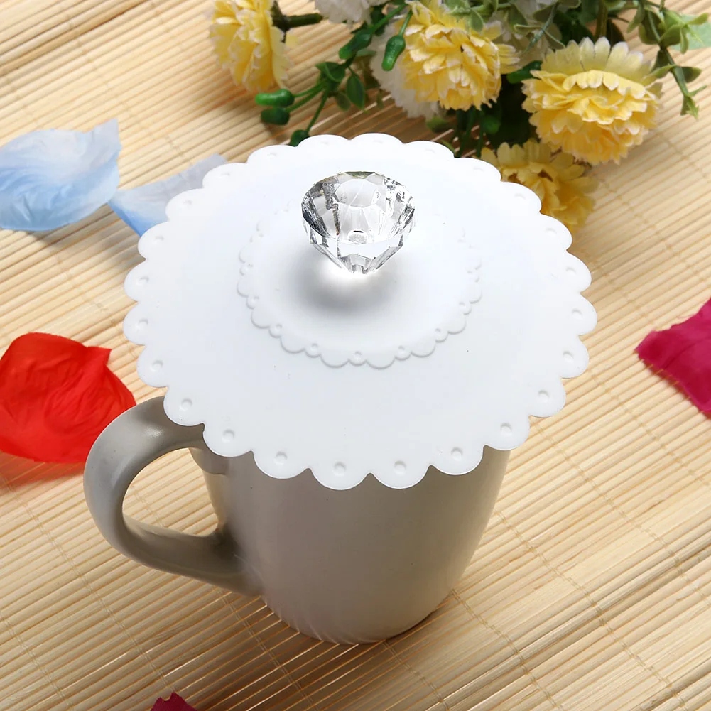 

Silicone Leakproof Cup Coffee Cup Cover Set Lids Reusable Sealed Saucer Lid Kitchen Accessories Suction Seal Cap Tea Cup Set Lid