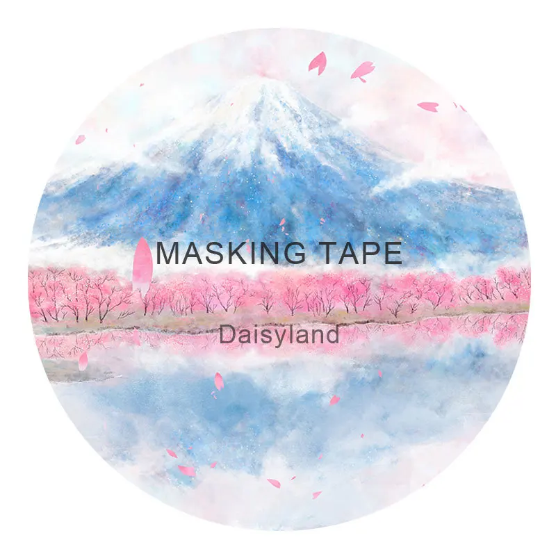 

6cm*7m Fuji Japan Adhesive Tape, Scenery Washi Tape, Diary Decoration, DIY Bullet Journal Stationary