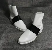 Kaeve 2017 winter Hot women genuine leather flat ankle boots Zip short boots Mixed Colors Flat With Pointed Toe Women Kaeve 2017 winter Hot women genuine leather flat ankle boots Zip short boots Mixed Colors Flat With Pointed Toe Women