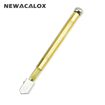 

NEWACALOX Durable Diamond Antislip Metal Head Handle Carbide Wheel Blade Oil Filled Glass Bottles Cutter Cutting Tool Tipped