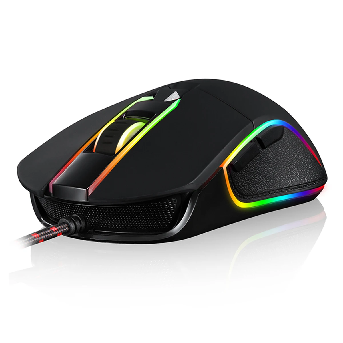 Motospeed светящийся RGB светодиодный оптическая игровая мышь Cata мышь Мыши 1,8 м USB Проводная Регулируемая 4 уровня Макс. Разрешение 3500 dpi мыши - Цвет: Черный