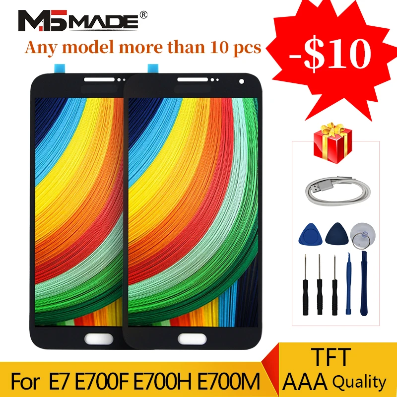 

AAA Quality For Samsung Galaxy E7 E700 E7000 E700F LCD Display Touch Screen Digitizer Replacement Assembly Parts 100% Tested