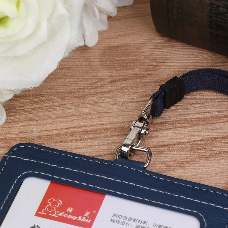 Бизнес карман кредитной ID Card ярлычок в виде значка Держатель чехол с шейный ремешок Ремешок