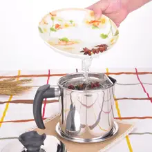 304 Нержавеющая сталь оснащен крышкой фильтр масло может переработки нефти чашка фильтра Кухня бытовой с сеточкой