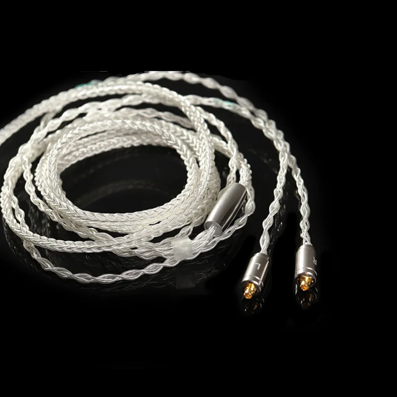 

BGVP 2.5mm Crystal Silver Plated Balancing Cable Earphone Audio Player Cable Metal MMCX Upgrade 8 Strand Balanced Speaker Cable