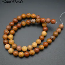 8 мм Натуральная желтая яшма камень круглые бусины