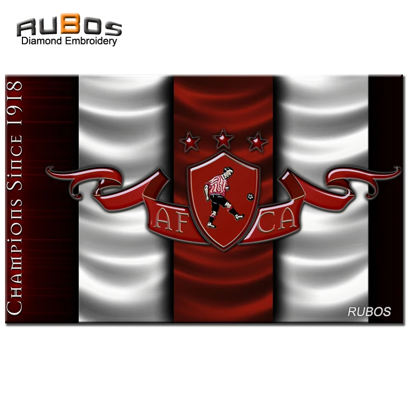 RUBOS AJAX Soccer DIY 5D Diamond Painting Netherland Team Badge Complete Square Or Round Diamond Embroidery Christmas Hobby Kids (22)