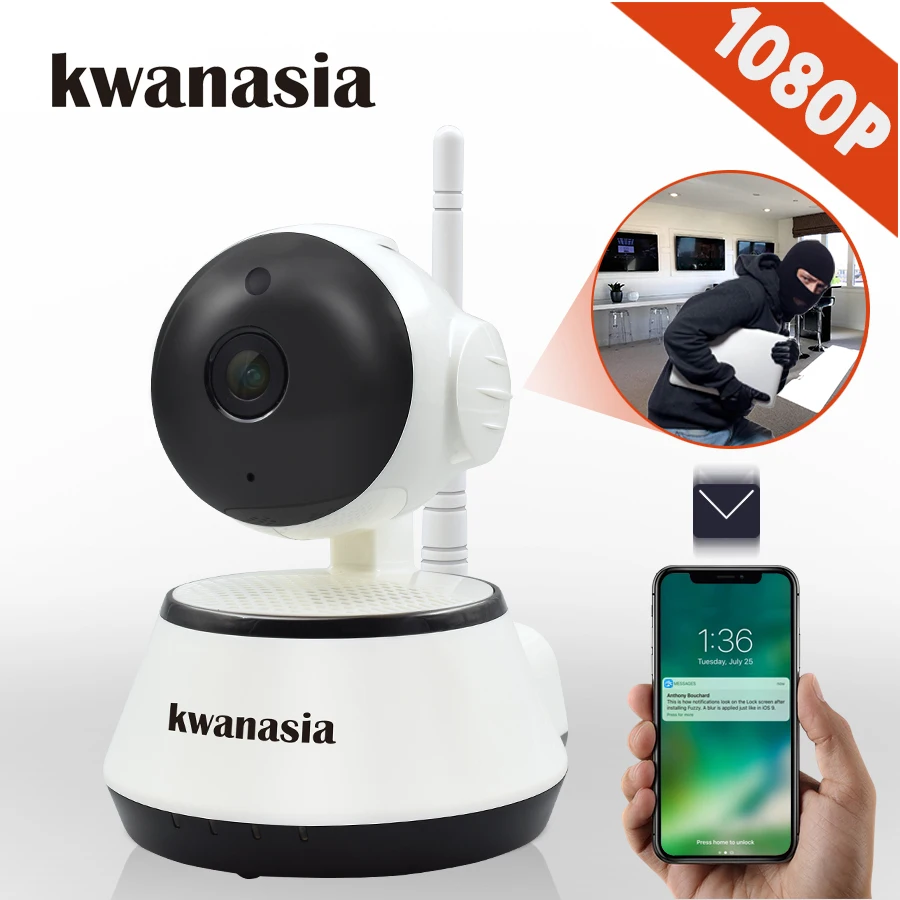 IP WIFI камера 1080P 2MP Wi Fi Домашняя безопасность беспроводная ip панорамирование