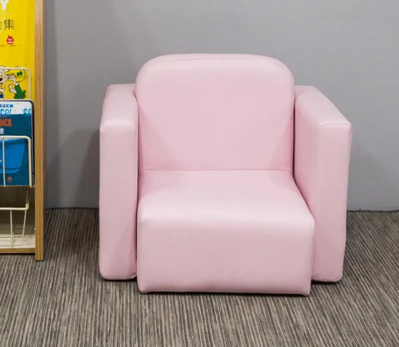 Детский стол для учебы и стул, диван, сочетание сидений для мальчиков и девочек, милый детский диван-стул, детский обеденный стул стол сливается - Цвет: Pink