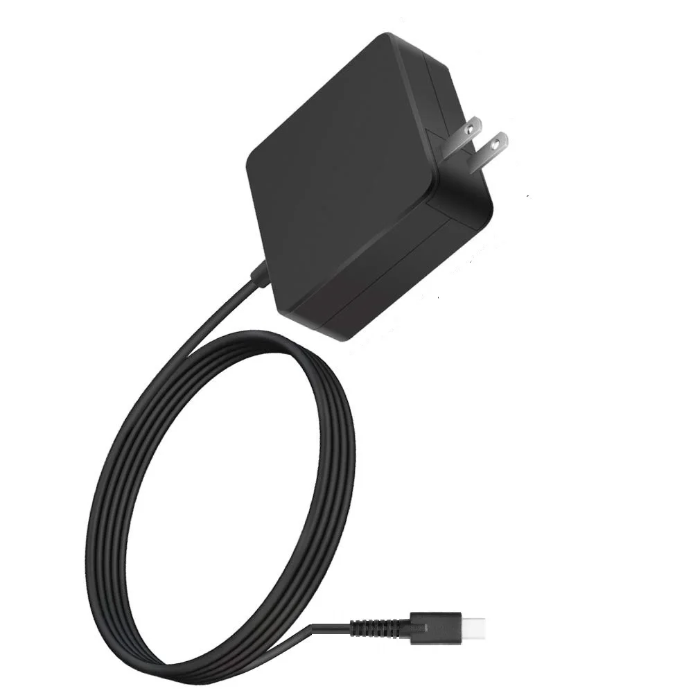 65 Вт PD зарядное устройство для ноутбука USB C зарядное устройство совместимо с MacBook Air Pro, lenovo Asus hp Dell Xiaomi p9/p20/mate10, mate20 matebook - Цвет: Черный