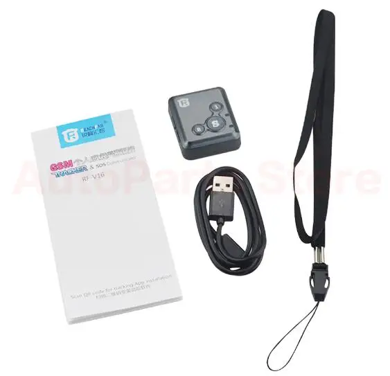 Мини GSM gps GPRS трекер RF-V16 gps трекер SOS двухсторонний говорящий маленький gps устройство слежения для детей Домашние животные бесплатное приложение онлайн S - Цвет: black no box