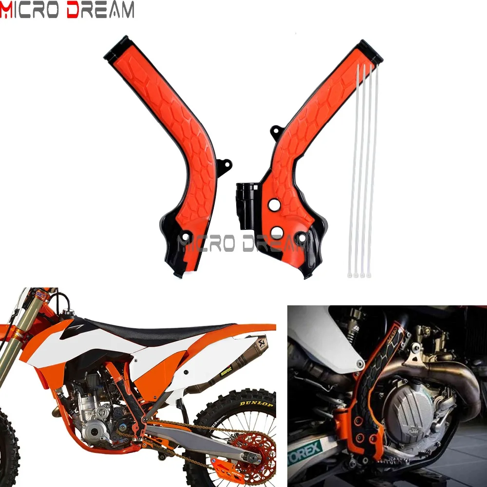 

Dirt Bike Motocross X-Grips Frame Guards Orange Frameguard For KTM SX/EXC/SXF/EXCF 125/250/300/350/450 Husqvarna TE/FE/FC/TC