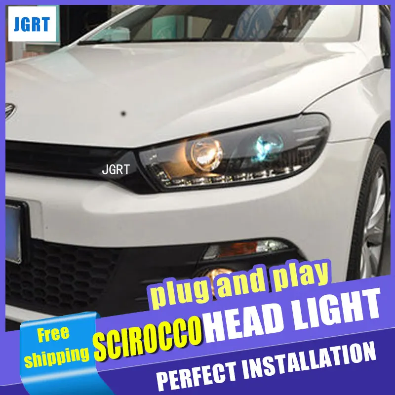 Car Styling for VW Scirocco Headlight assembly Scirocco R LED Headlight