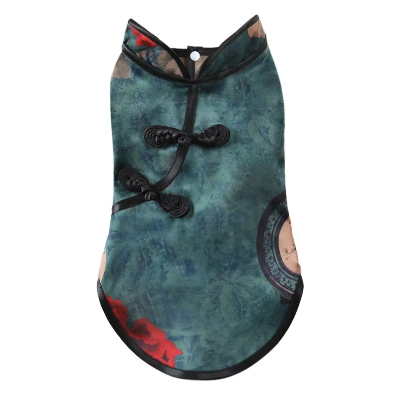 Собака платье Летний Pet Платья для собак юбка Тан костюм Китайский Cheongsam костюм Одежда для питомца щенок кошки