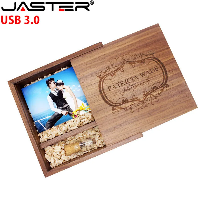 JASTER USB 3 0 205*205*60 мм фотоальбом деревянный + коробка usb флеш накопитель 16Гб 32 ГБ