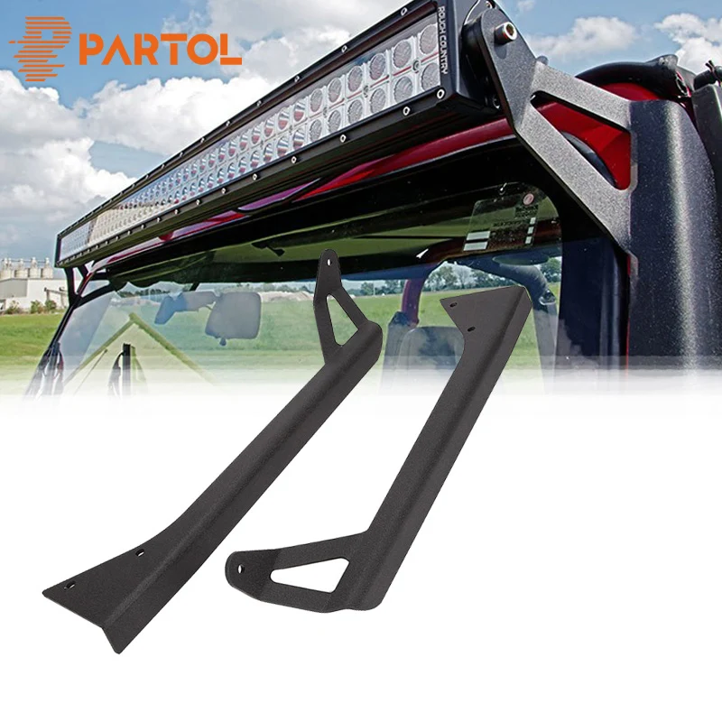 Partol 2/pcs Steel 50" Straight LED Light Bars Mounting Brackets Fit