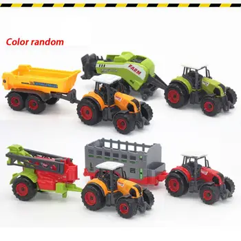 

6pcs 1:64 Diecast Farmer Toy Vehicles Metal Collectible Models Car Farm Tractors Planters Trailers Play Set