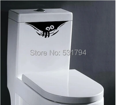 Peep sticker wizard toilet posted PVC while non white wall stickers foreign trade frozen food taste funny DIY creative toilet