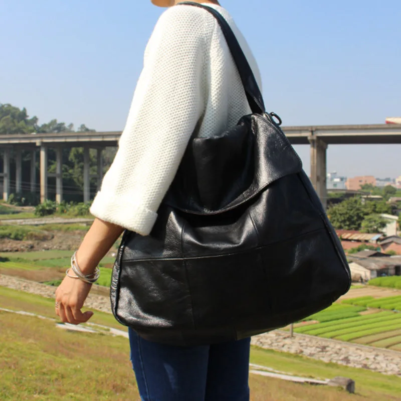 Брендовая женская сумка из натуральной кожи, роскошные женские сумки, дизайнерские женские сумки, женская сумка через плечо - Цвет: black