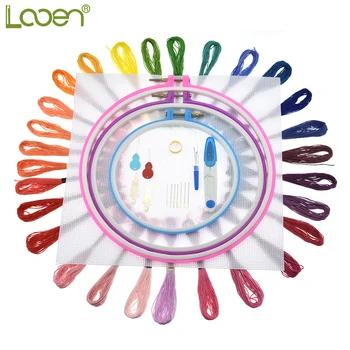 

Embroidery Hoop Embroidery Tool Set Threads Scissors Needles For Women DIY Sewing Craft Tool Accessory 120pcs Rondom Color