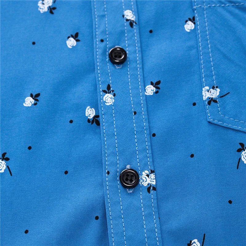 New Brand Casual Men's Rose Floral Printed Shirt Spring Autumn Male Long Sleeve Dress Shirts Tops Camisa Masculina Euro Size M-3XL (3)