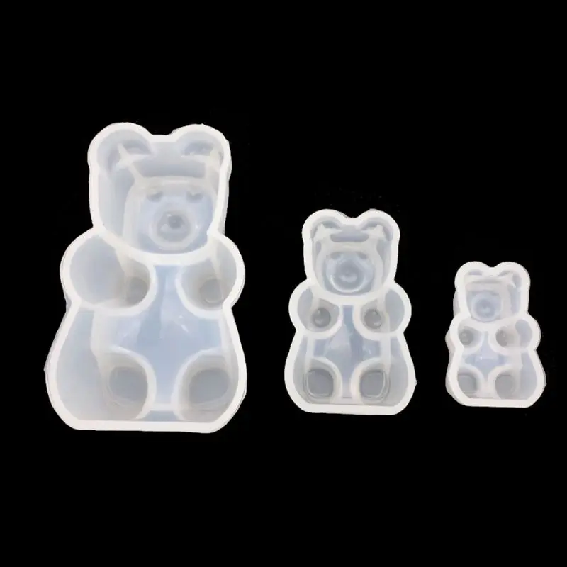 Gummy медведя конфеты силиконовые формы шоколада Fondant (сахарная) смола кулон для
