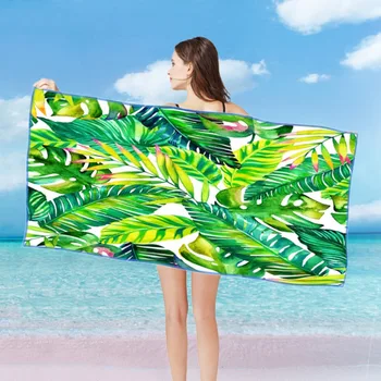 

Summer Beach Towel Rectangle Printed Microfiber Absorbent Swimming Bath Towel Drying Washcloth Swimwear Shower Blanket 160*80CM