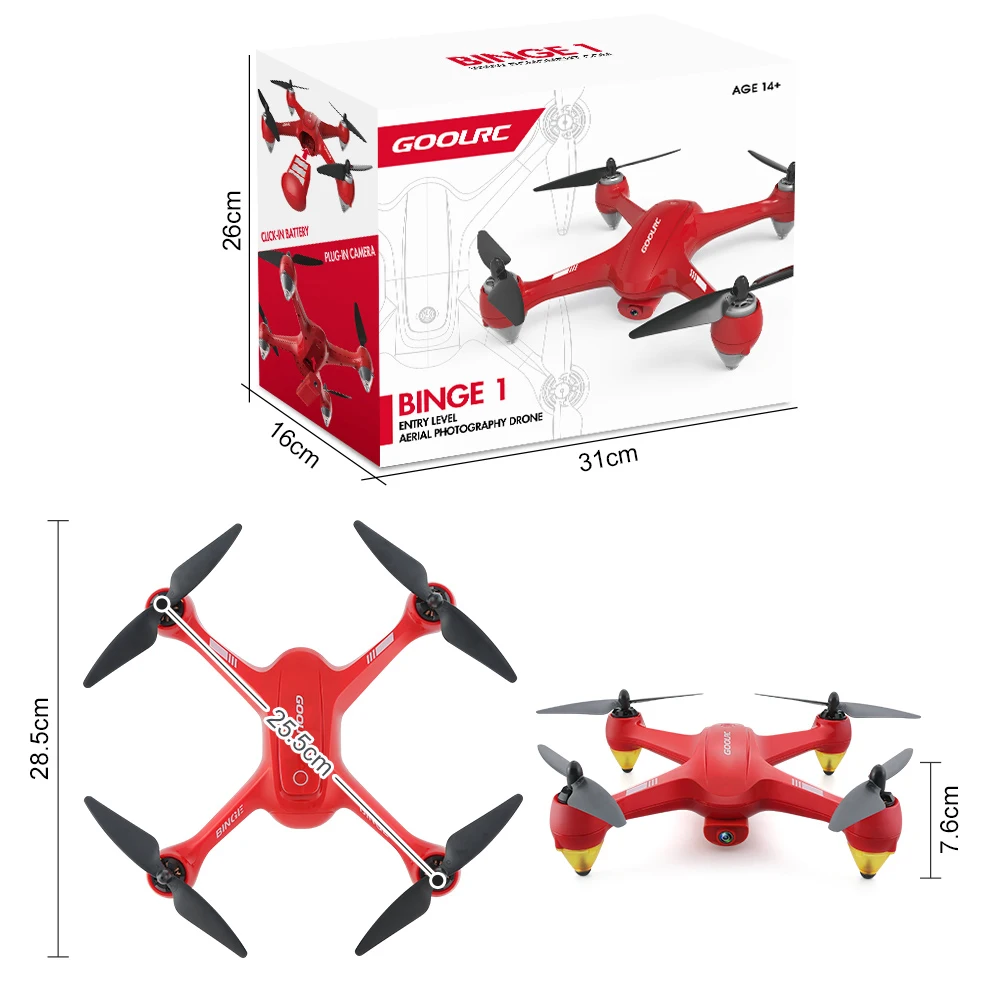  1 2.4G 4CH 1080P HD Camera Drone Professional RC Quadcopter Wifi FPV One-key Return Altitude Hold GPS Selfie Drone (6)