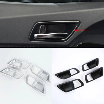 

For Toyota C-HR CHR 2017 2018 ABS Matt/Carbon Fiber Look Interior Door Handle Cover Trim 4PCS